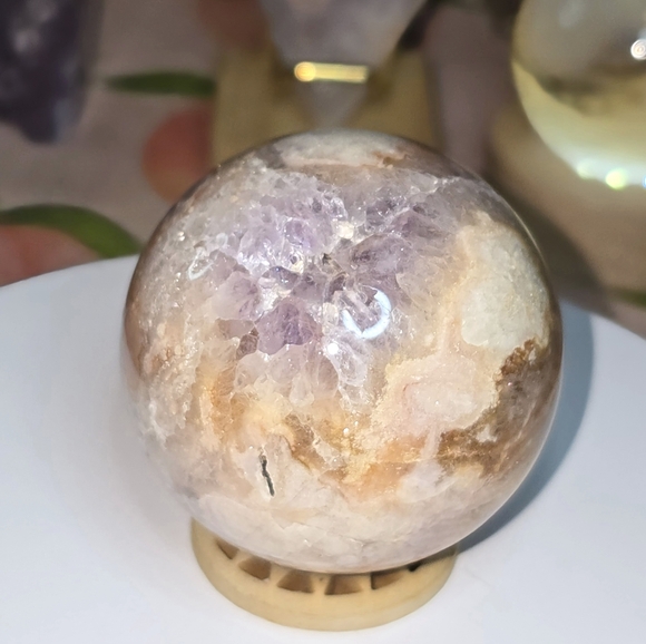 Hand Crafted Other - Pink Amethyst Flower Agate Sphere